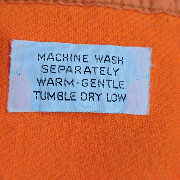 Woolrich VTG LS Shirt Acrylic Bright Orange Hunting Men's Medium Pockets Flaws‎ - Picture 9 of 15